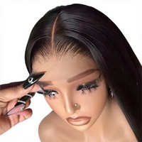 Perruques Lace Front sans colle HD 13x6 en cheveux humains vietnamiens bruts lisses, avec cuticules alignées, cheveux vierges, perruque frontale complète en dentelle
