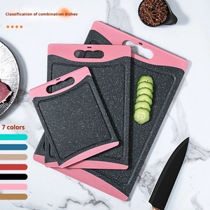 3 Pieces Easy-Grip Handles Chopping Board Extra Large Cutting Board Set <b>Plastic</b> Cutting Board for Kitchen - Product Image 2