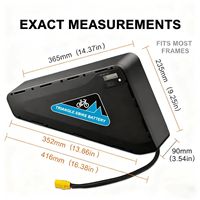 Batterie rigide pour vélo électrique Triangle HMHL WL8040 52V 48V 2000W 1000W Lithium 21700/18650 20Ah 28.8Ah Étanche Certifiée CE BMS 3C