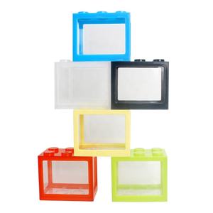 Blocs de construction écologiques empilables créatifs, mini aquarium, bol pour poissons avec <span class=keywords><strong>lampe</strong></span> LED - Product Image 4