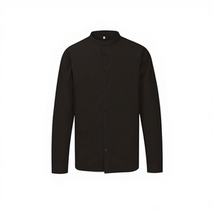 Camicia a maniche lunghe da donna 7271 35% cotone 65% poliestere Nero/Bianco - Product Image 1