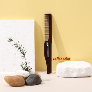 Logo personnalisé <span class=keywords><strong>coiffure</strong></span> pour hommes lissée avec une finition grasse peignes mini peigne à cheveux de voyage moustache toilettage marque privée - Product Image 5