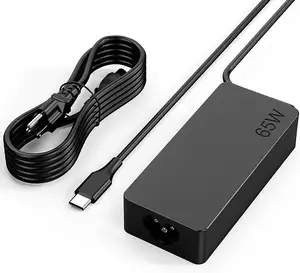 ラップトップ充電器65WワットUSBタイプC(USB-C) AC電源アダプターユニバーサル65W45WUSBCラップトップ電源アダプター充電器