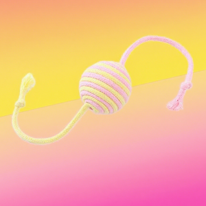 2025ของเล่นลูกบอลสำหรับสุนัขแมวแมวสัตว์เลี้ยงผ้าป่านศรนารายณ์เคี้ยวเพื่อความบันเทิงในตัวของใหม่ - Product Image 3