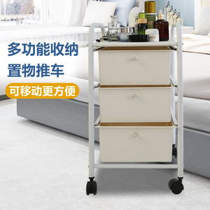 Chariot de rangement multifonctionnel avec 4 tiroirs et roulettes pour la maison, le bureau, la chambre, la cuisine, design minimaliste - Product Image 2