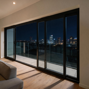 Hot Sale Thermal Break Sliding Glass Door Powder Coated Aluminum Balcony Door with Screen - Product Image 1