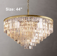 Lustre moderne de luxe créatif décoratif à hauteur réglable en acier et cristal pour la maison, la villa, la chambre, le hall d'entrée de mariage