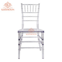 Chaises de mariage Chiavari modernes en résine transparente pour événements et réceptions hôtelières