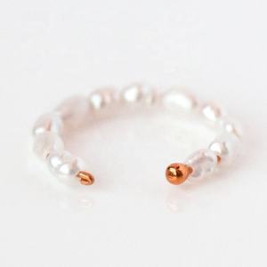 Usine en gros délicate perle d'eau douce naturelle belle fille sans percé conception perle boucles d'oreilles oreille os Clip - Product Image 6