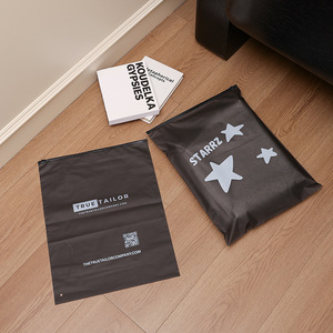 Custom High Quality Black Matte Zipper Bag for Packing Clothes - Product Image 5