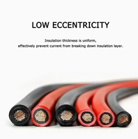 Câble électrique pour camping-car, câble en cuivre rouge et noir, monoconducteur Cu 10 mm, câble CC pour onduleurs solaires et batteries