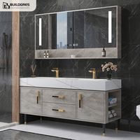 Buildgres Armoire de salle de bain élégante Rangement Ss Armoire de salle de bain Vanité de salle de bain