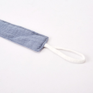 Attache-sucette en mousseline à carreaux pour garçons et filles, chaîne de sucette en tissu doux avec boucle élastique, clips classiques pour sucettes de bébé - Product Image 5