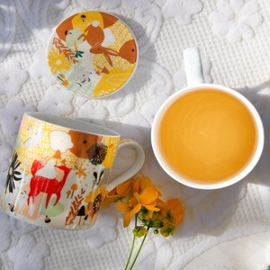 Taza de Porcelana con Diseño Animal - Taza Pastoral para Café y Leche para el Hogar - Product Image 3