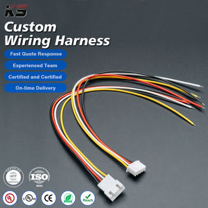 ตัวเชื่อมต่อสายเคเบิล Molex GH zh ประกอบสายไฟอิเล็กทรอนิกส์ที่กำหนดเอง1-40Pin ระยะ0.8-2.54มม. JST PH XH SH Dupont sur - Product Image 1