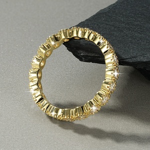 เครื่องประดับชั้นดี แหวนทอง 14k ชุบทองคำขาว ประดับเพชรโมอิสซาไนต์ VVS1 GRA ระดับพรีเมียม สำหรับผู้หญิง - Product Image 4