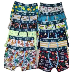 Quần Boxer Trẻ Em Bán Buôn 600 Cotton Chất Lượng Cao MOQ 100% Cái SM009 Đồ Lót Trẻ Em Bé Trai Tuổi Teen Cỡ 110-140