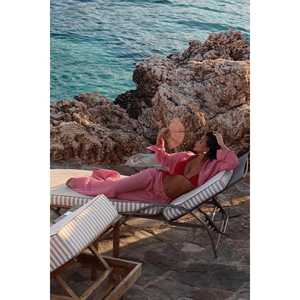 Traje Formal de Pantalón a Cuadros Rojos con Decoración de Botones, Estilo Veraniego - Product Image 2