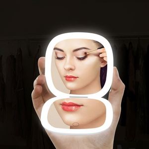 Trending Portable <b>LED</b> Cosmetic <b>Mirror</b> Intelligent Touch Control Infinite Dimming Logo Pocket <b>LED</b> With Light <b>Makeup</b> <b>Mirror</b> - Product Image 1