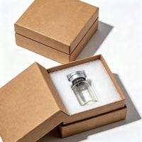 Boîte en papier kraft personnalisée de luxe avec insert en mousse, boîte cadeau rigide en carton pour sérum, ampoule et petite fiole de parfum