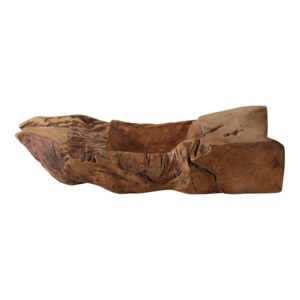 Ciotola Decorativa Lunga in Legno per Tavolino da Caffè, Decorazione Rustica per la Casa, Centrotavola da Cucina - Product Image 1