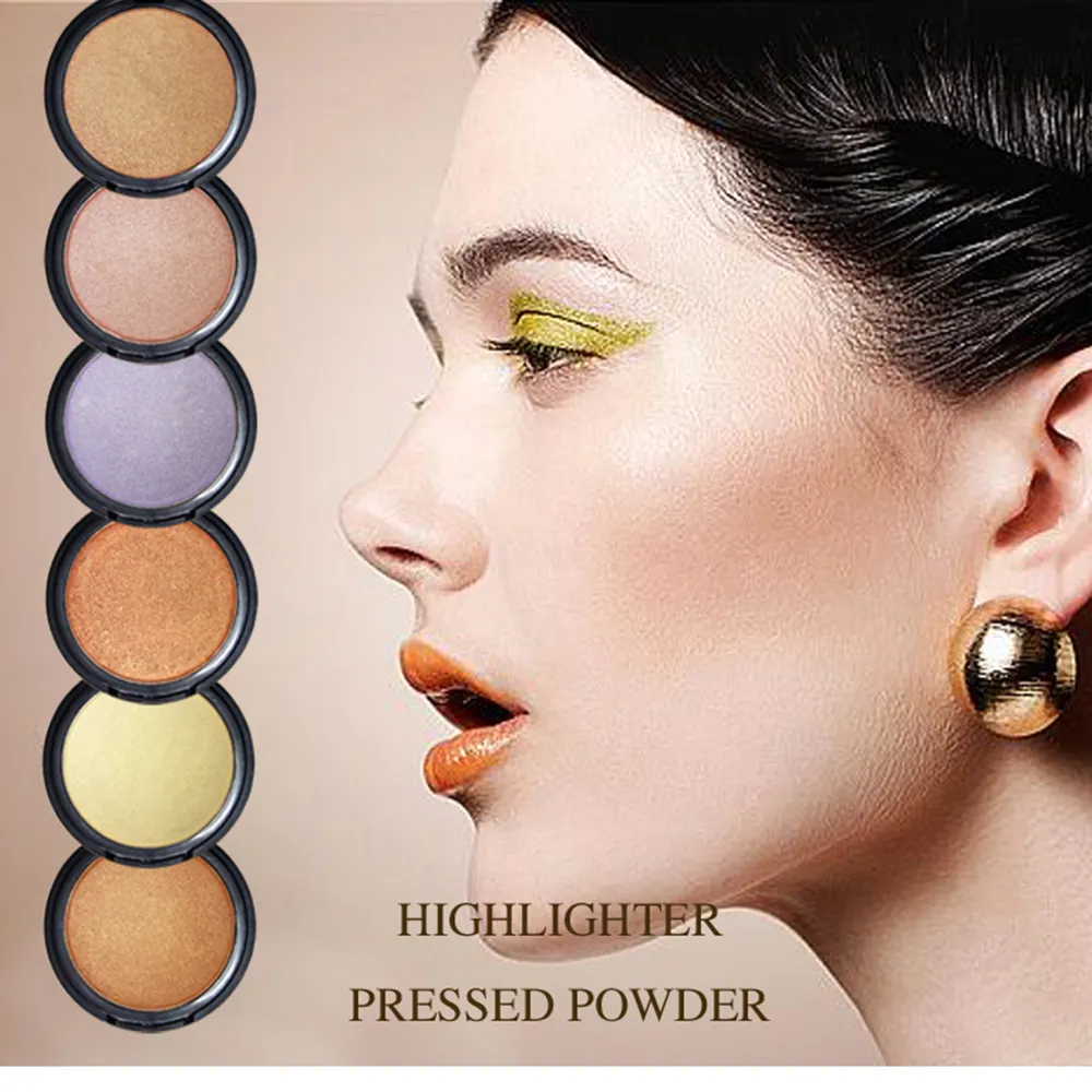 50 pcs custom Private Label Highlighter Makeup Powder Liquid Highlighter Powder
