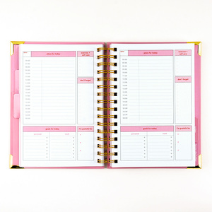 Agenda/Diario/Planificador Personalizado con Logotipo <span class=keywords><strong>2022</strong></span> <span class=keywords><strong>2023</strong></span> A5 Rosa Espiral Semanal y Mensual para Manifestación de Objetivos - Product Image 6