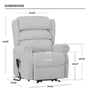 CJSmart Home Lift Recliner For Elderly Single Motor Electric Power Recliner Chair With High Leg Infinite Position