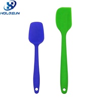 Ensemble de spatules en silicone flexible de qualité alimentaire, résistant à la chaleur, sans couture, 2 pièces, couleur personnalisée, pour la cuisine, la pâtisserie et la cuisson