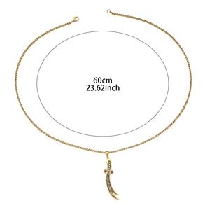 Collana con Ciondolo Personalizzato a Forma di Spada Scimitar Zulfiqar in Acciaio Inossidabile, Gioielli Islamici <span class=keywords><strong>Ali</strong></span> Shia Corano, Vendita all'Ingrosso - Product Image 6