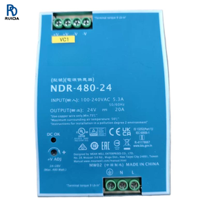 แหล่งจ่ายไฟแบบราง Din รุ่น NDR-480-24 NDR-240-24 NDR-120-24 ประสิทธิภาพสูง แรงดันคงที่ สำหรับระบบไฟฟ้าอุตสาหกรรม - Product Image 1