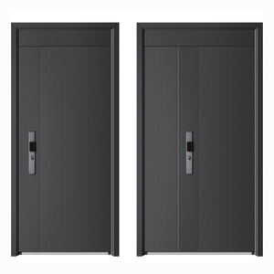 Wrought Iron Security <strong>Door</strong> with Fire Prevention Modern <strong>Design</strong> Black/Copper Finish for Supermarket &amp; Farmhouse Exterior Entry - Product Image 2