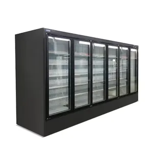 Portes en verre Réfrigérateur Supermarché Économique Congélateur commercial à porte unique Vitrine réfrigérée de grande capacité