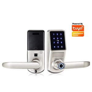 Cerraduras Electronica tanpa kunci otomatis WIFI APP Digital cerdas biometrik sidik jari cetak kunci pintu untuk Alexa Google rumah - Product Image 3