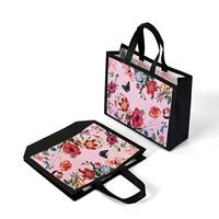 Sac de shopping réutilisable et écologique à la mode, sacs suspendus recyclés, tissus non tissés en PP, sac de magasin, cadeau, bolsa