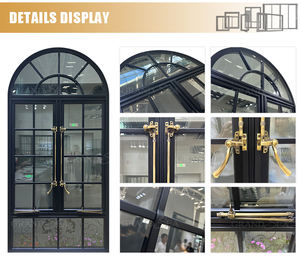 Fenêtre de salle de bain à <span class=keywords><strong>double</strong></span> <span class=keywords><strong>vitrage</strong></span> sur mesure, design simple, cadre en aluminium, fenêtre à battant, fenêtres de maison, cadre en aluminium ultra-fin - Product Image 5