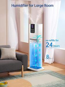 Humidificateur d'<span class=keywords><strong>air</strong></span> ultrasonique intelligent RUNAL de 8 litres, à grande capacité, sur pied, avec lumière LED pour la maison - Product Image 4