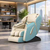 Fauteuil de massage électrique portable pliable 3D à gravité zéro de luxe avec écran tactile de 7 pouces, rechargeable par USB, pour massage du dos