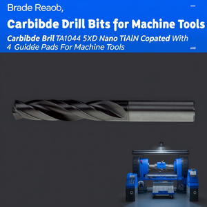 Foret en carbure TA1044 5xD Nano TiAlN avec revêtement nano TiAlN et 4 plaquettes de guidage pour machines-outils - Product Image 3