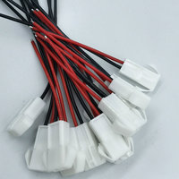 Kabel Harness PVC Merah & Hitam Kustom dengan Konektor Pengunci Plastik Putih & Ujung Kabel Berlapis Timah untuk Sambungan Daya Refrigerasi