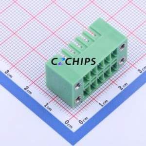 KF2EDGKVM-3.5-2*5P Plug-in Terminal Block Through hole,P=3.5mm Connector Board-to-Board / Socket Closed Screw Fixing 2x5P 3.5mm - Product Image 1