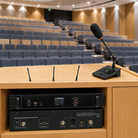 Système de Conférence Sans Fil Anti-Hurlement à Transmission Vocale Haute Fidélité avec Unité Centrale en Métal Aluminium pour Églises et Auditoriums