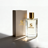 Flacon de parfum rectangulaire coloré personnalisé, vide, 50 ml, 100 ml, avec boîte et atomiseur de parfum, vaporisateur à fine brume