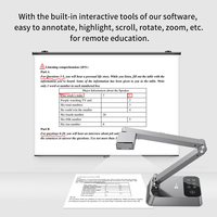 Scanner de caméra de documents A3 | Présentateur visuel 20MP 8K avec projection, numérisation en temps réel et OCR | Compatible avec Mac OS HDMI