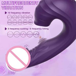 Vibrateur vibrant et aspirant en silicone OEM, rechargeable, silencieux, multifonction, jouet intime <span class=keywords><strong>pour</strong></span> femmes, vente en gros - Product Image 2