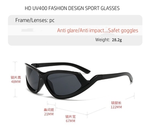 Nuevas Gafas de Sol Anti Rayos Y2K, Protección UV400, Montura Grande, <span class=keywords><strong>para</strong></span> Ciclismo, Conducción, Pesca, Deportes, <span class=keywords><strong>para</strong></span> <span class=keywords><strong>Hombre</strong></span> y Mujer - Product Image 6