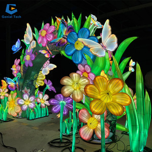 FL-67 ngoài trời LED ánh sáng lụa vải hoa bướm Đèn Lồng vòm đèn lồng cho Giáng sinh trang trí lễ hội đèn lồng - Product Image 6