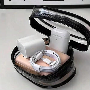   Borsa Cosmetica in PVC Impermeabile, Forma Ovale Carina, <span class=keywords><strong>Trasparente</strong></span>, <span class=keywords><strong>Porta</strong></span> <span class=keywords><strong>Trucchi</strong></span> e Caricabatterie, Facile da Trasportare in Viaggio - Product Image 6