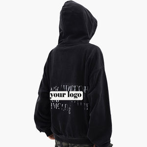 Trendy Brand Hip Hop Hoodie Unisex Retro Gradient Custom <b>Slogan</b> Print Oversized Distressed Hooded <b>Sweatshirt</b> - Product Image 4