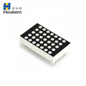 Супер красный 3 мм 5x7 точечный матричный дисплей (22,8x39,1 мм) Houkem-12057-A/BSR CC CA светодиоды - Product Image 2